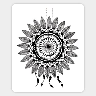 Black and White Dreamcatcher Sticker